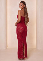 Rumour Has It Lace Maxi Dress Wine