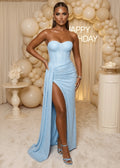 Beauty Treasure Strapless Gown Baby Blue