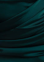 Hold The Moment Cowl Satin Mini Dress Green