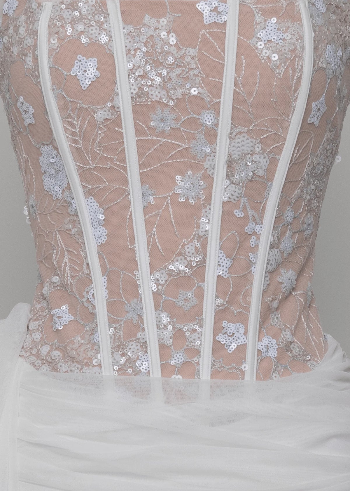 Devoted To You Drape Mini Dress White