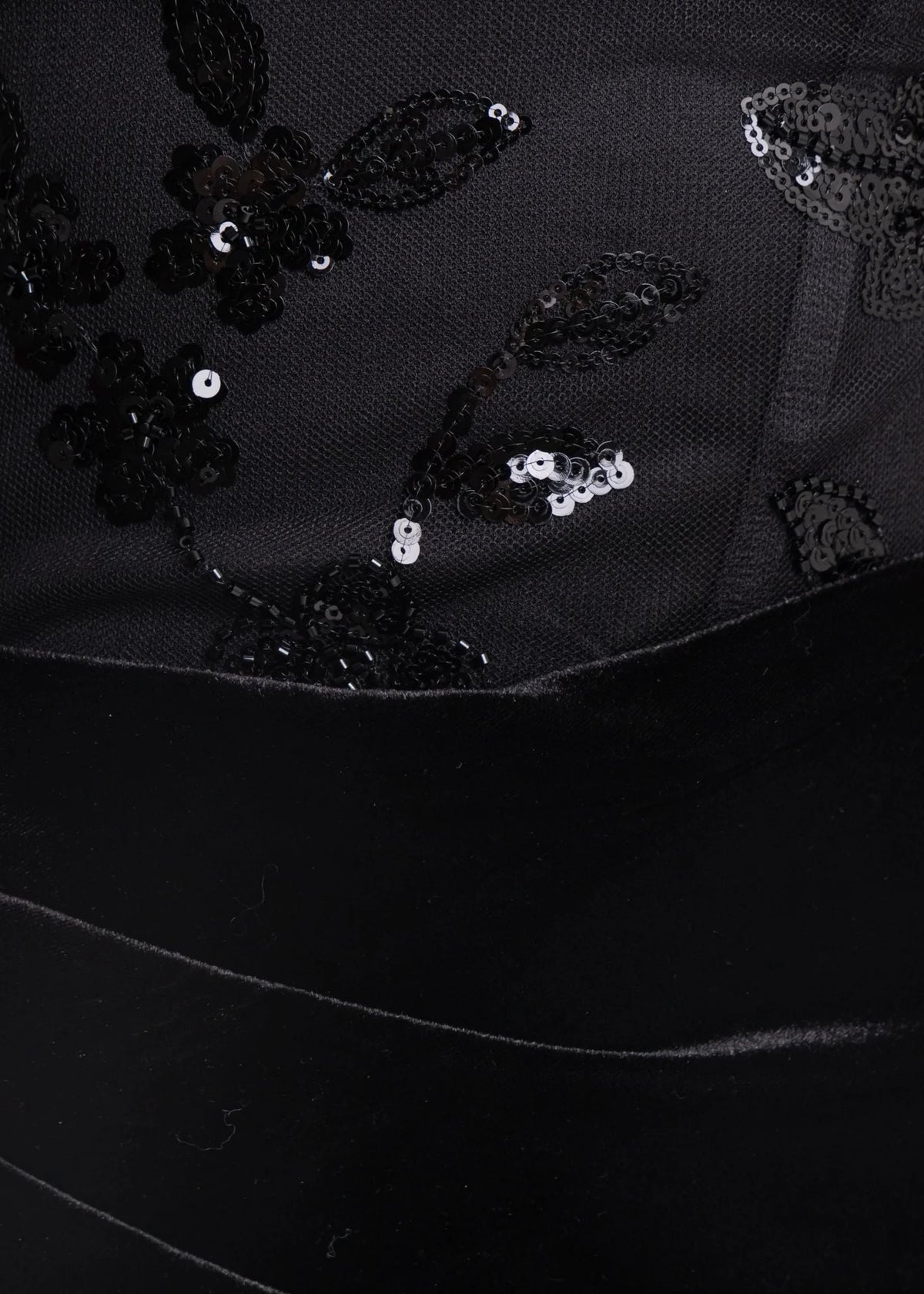 Dark Temptation Velvet Drape Mini Dress Black