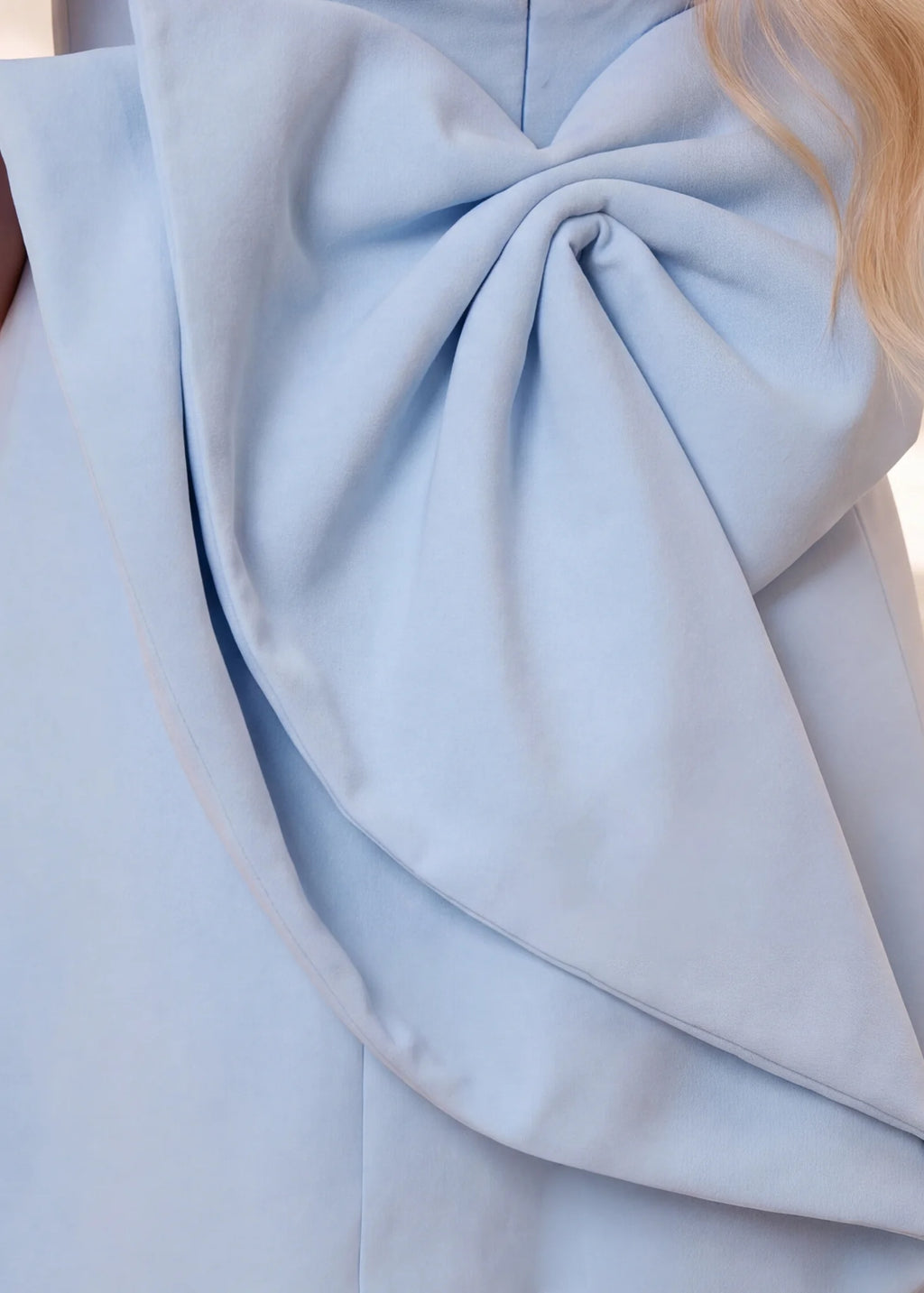 Admire You Structured Bow Mini Dress Blue