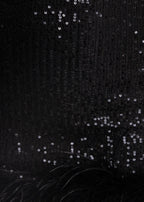 Untamed Aura Feather Detail Mini Dress Black