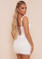 Shake It Off Tassel Mini Skirt White