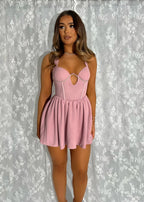 Ballerina Era Skater Mini Dress Blush Pink