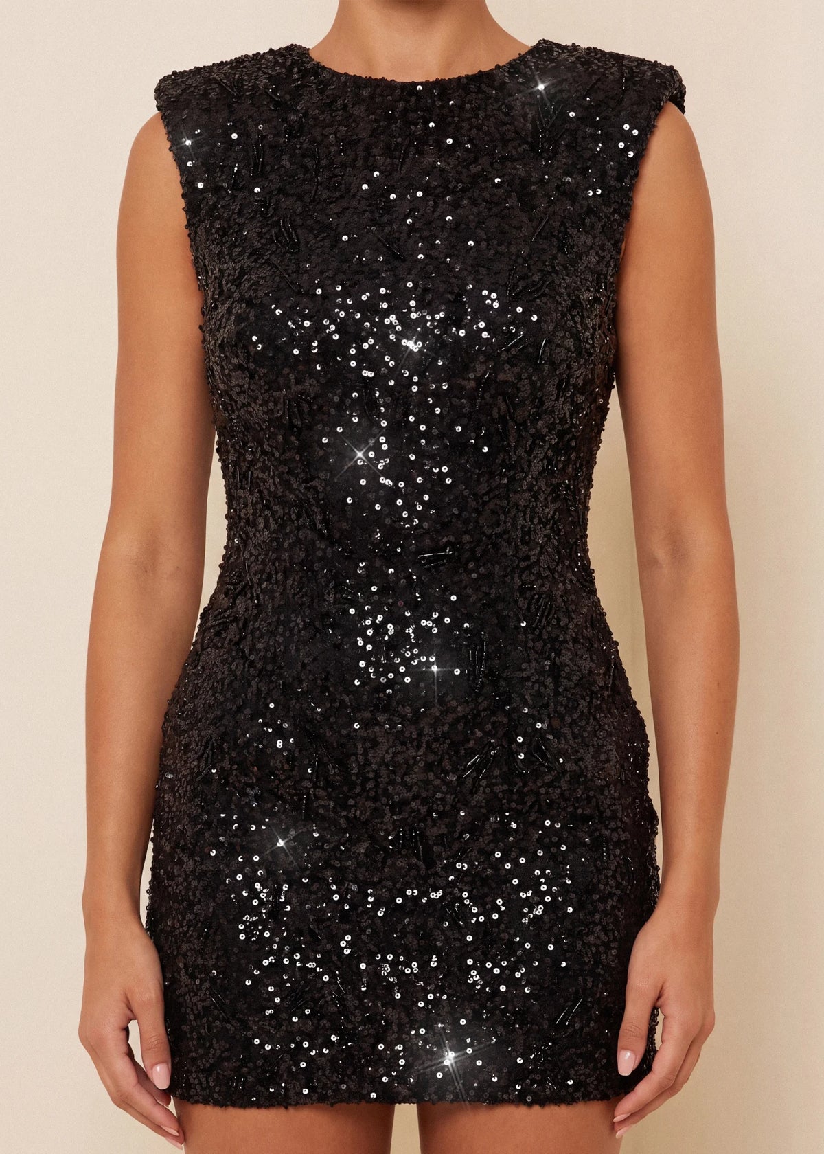 Always Winning Sequin Mini Dress Black