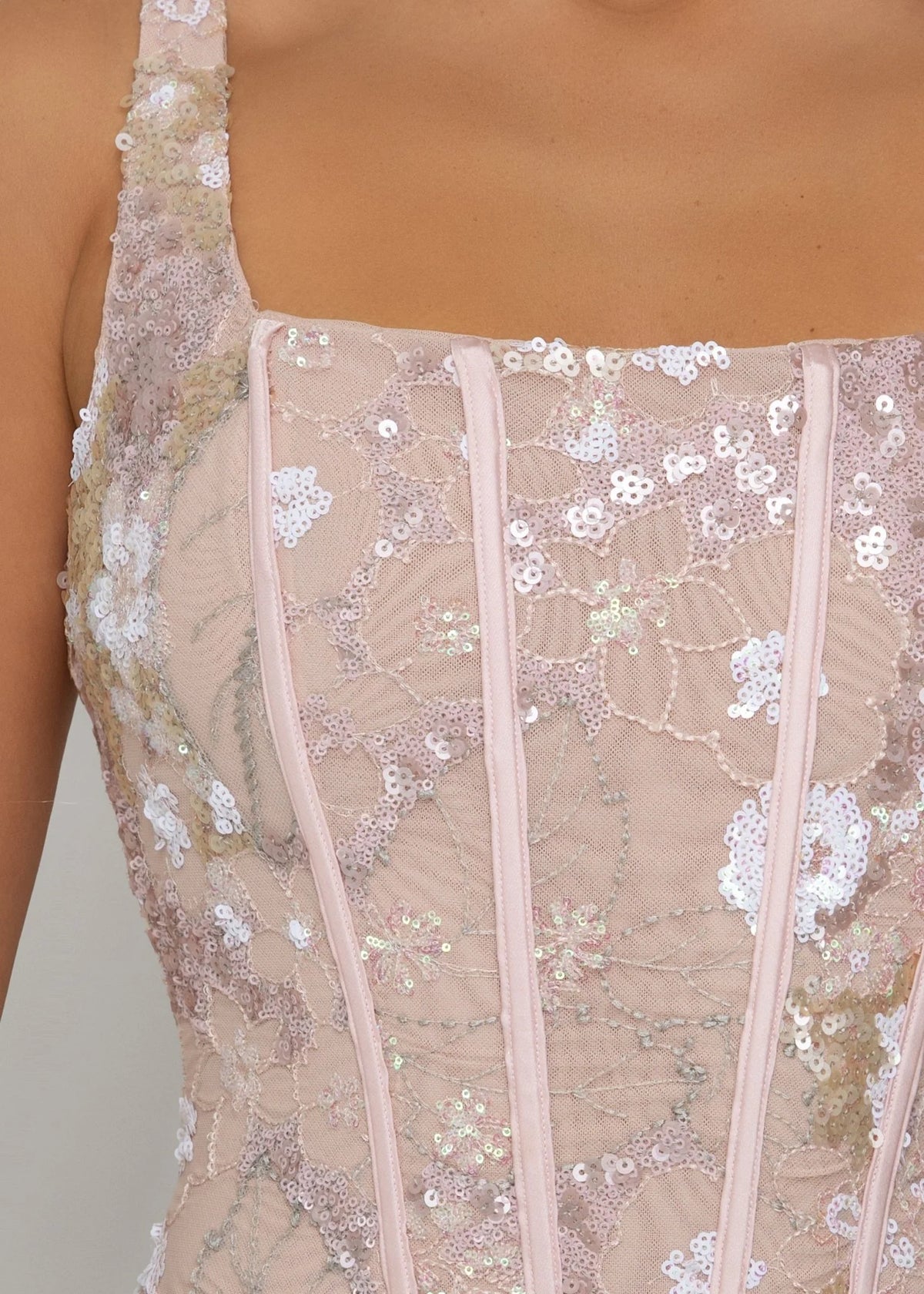 Enchanted Moments Embellished Bodysuit Pink