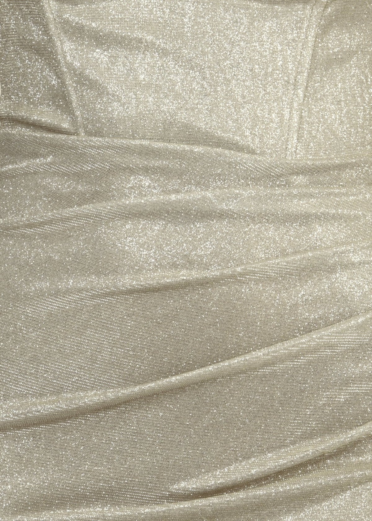 Elegant Desire Glitter Split Gown Champagne Glitter
