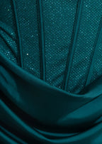 Your Temptation Glitter Mini Dress Teal