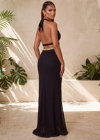 Love The Chase Embellished Maxi Dress Black