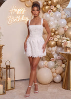Sweet Devotion Floral Mini Dress White