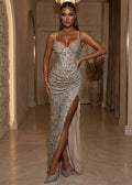 Deep Dreamer Sequin Gown Champagne