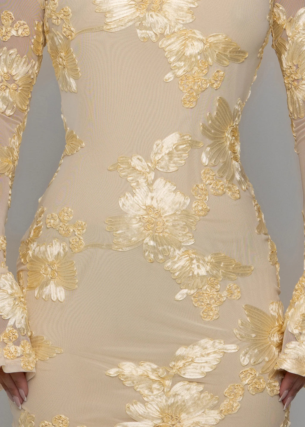 Blissful Days Long Sleeved Mini Dress Yellow