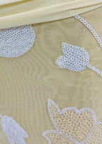 Impossible Desire Corset Embellished Maxi Dress Yellow