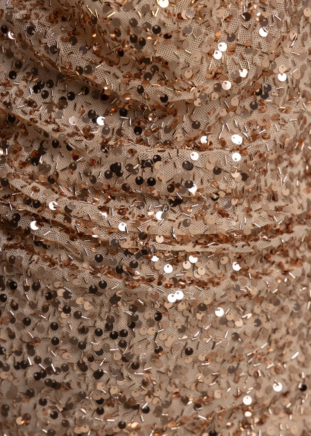 Forgiven Aura Cowl Neck Mini Dress Rose Gold