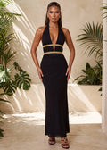 Love The Chase Embellished Maxi Dress Black