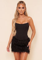 Shake It Off Tassel Mini Skirt Black