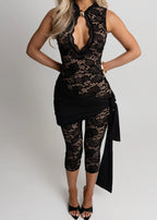 Illicit Affairs Lace Jumpsuit Black