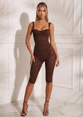 Time After Time Lace Capri Two Piece Brown