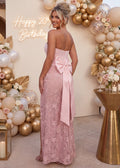 Love Me Softly Lace Bow Gown Pink