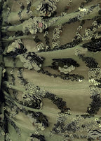 All Eyes On You Embellished Sequin Two Piece Olive Green