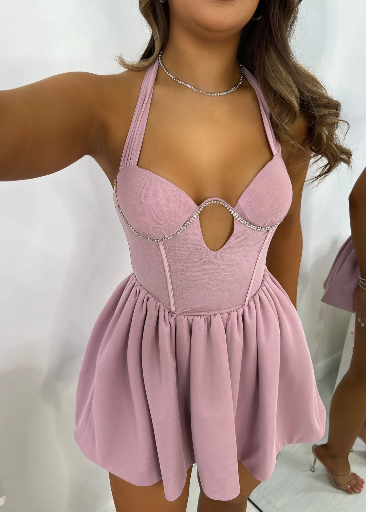 Ballerina Era Skater Mini Dress Blush Pink