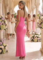 High Attraction Ruffle Maxi Dress Pink