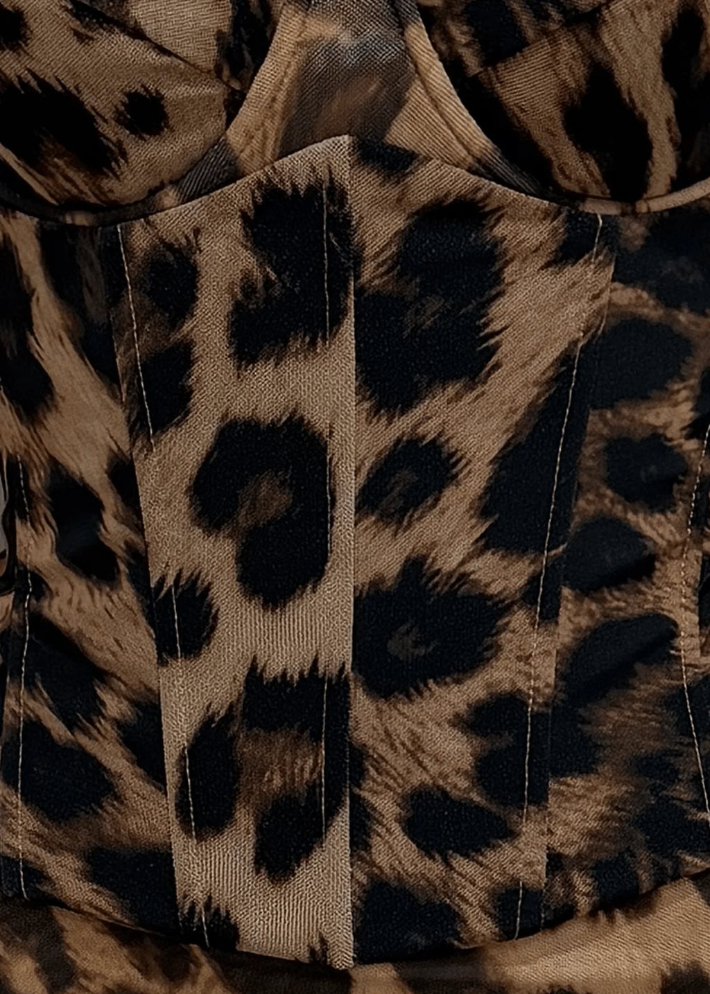 Wild Intentions Detachable Corset Maxi Dress Leopard Print