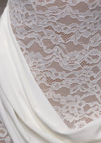 Charmed Heart Lace Drape Mini Dress White