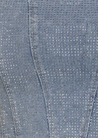 Forever Sparkle Diamante Corset Top Blue