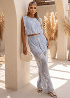 Another Time Print Two Piece Blue